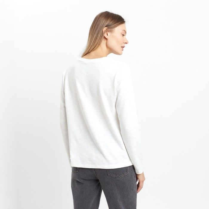Лонгслив женский, цвет белый, размер 40-42 (S) 60754