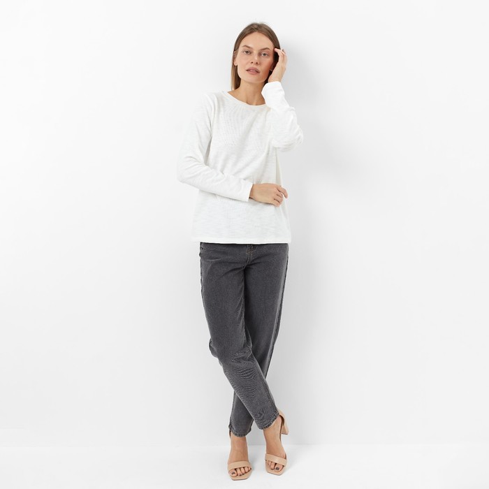 Лонгслив женский, цвет белый, размер 44-46 (L) 60756