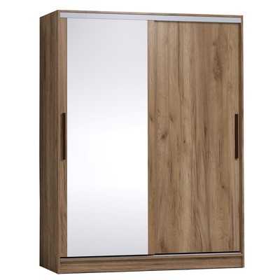 Шкаф - купе Strike, 1600×595×2105 мм, с зеркалом, цвет дуб табачный craft