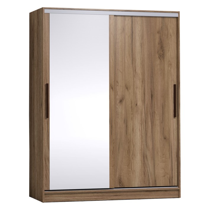 Шкаф - купе Strike, 1600×595×2105 мм, с зеркалом, цвет дуб табачный craft - Фото 1