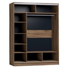 Шкаф - купе Strike, 1600×595×2105 мм, с зеркалом, цвет дуб табачный craft - Фото 2