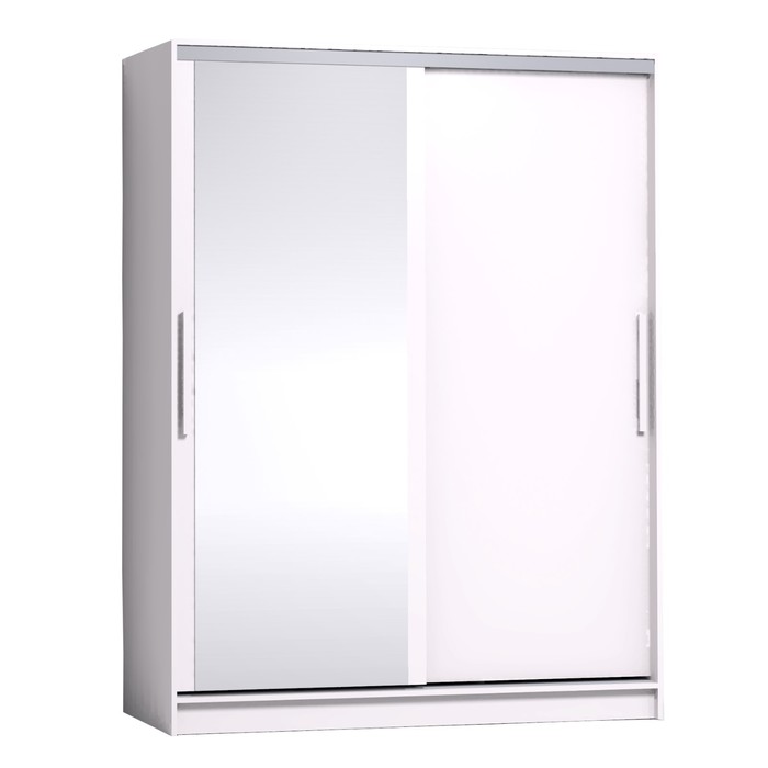 Шкаф - купе Strike, с зеркалом, 1600×595×2105 мм, цвет белый - Фото 1