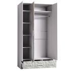 Шкаф для одежды и белья «Айрис 444», 1194×596×2285 мм, цвет белый/статуарио - Фото 2