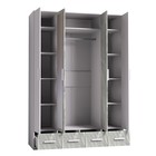 Шкаф для одежды и белья «Айрис 555», 1578 × 596 × 2285 мм, цвет белый / статуарио - Фото 2