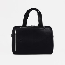 Сумка-рюкзак на молнии, 4 наружных кармана, длинный ремень, цвет чёрный