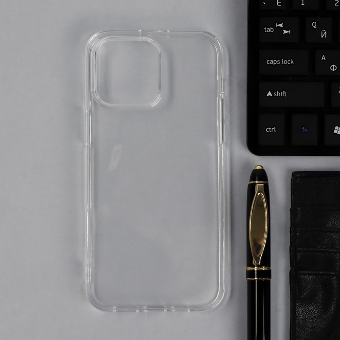 Чехол Krutoff, для iPhone 14 Pro Max, силиконовый, прозрачный - Фото 1