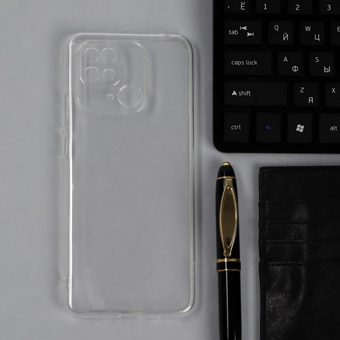 Чехол Krutoff, для Xiaomi Redmi 10C, силиконовый, прозрачный - Фото 1