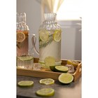 Кувшин «Жакоб», 1,8 л, 16,5×12,5×27 см, стекло, стакан в комплекте - фото 22052852