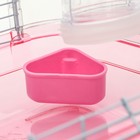 Клетка для грызунов, 32×21×55 см, с туннелем и наполнением, розовая - Фото 5