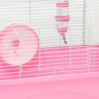 Клетка для грызунов с туннелем, выносным домиком и наполнением, 47 х 30 х 38, см, розовая - Фото 3