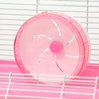 Клетка для грызунов с туннелем, выносным домиком и наполнением, 47 х 30 х 38, см, розовая - Фото 5