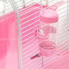Клетка для грызунов с туннелем, выносным домиком и наполнением, 47 х 30 х 38, см, розовая - Фото 7