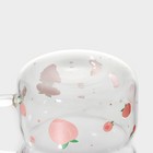 Кружка стеклянная с силиконовой крышкой и трубочкой «Фрутис», 400 мл, цвет МИКС - Фото 7