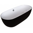 Ванна акриловая GROSSMAN GR-2501 M Black, отдельно стоящая, 80х170 см, сифон, черный/белый - фото 297520977
