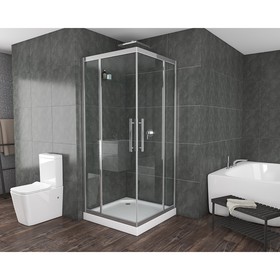 

Душевое ограждение GROSSMAN PR-90SQ, 90х90х200 см, прозрачное, раздвижное