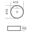 Раковина GROSSMAN GR-3012, круглая, d= 410 мм, белый - Фото 4