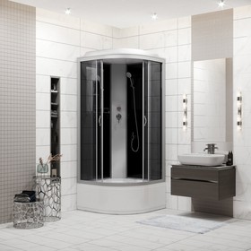 

Душевая кабина NG-2507-14, 80х80х215 см, поддон 38 см, стекло тонированное
