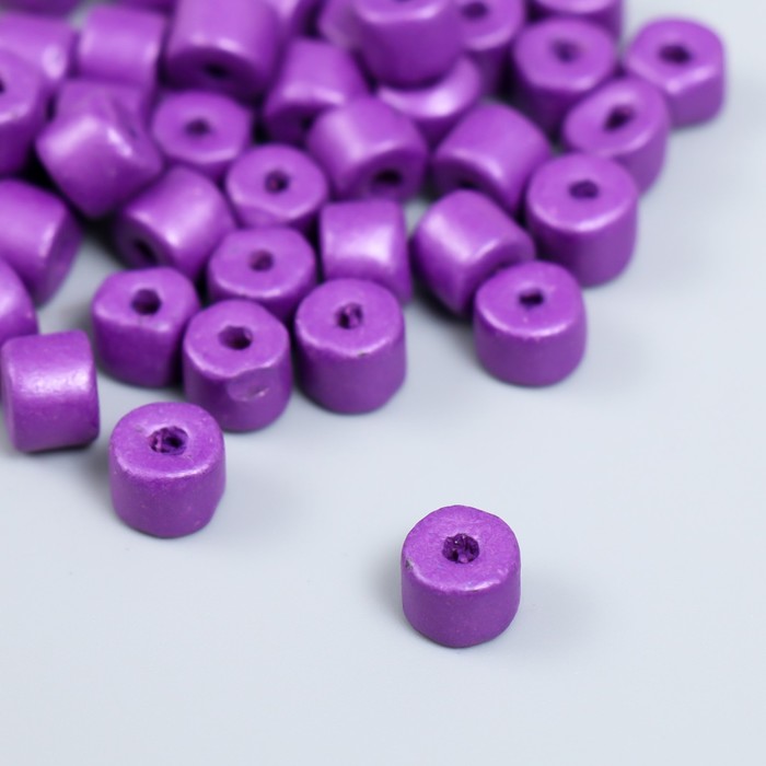 Бусины для творчества пластик цилиндр "Фиолет" набор 20 гр 0,6х0,6х0,5 см - Фото 1