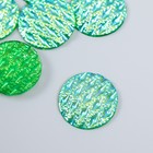 Декор для творчества пластик  "Дождь" голография т.зелёный набор 6 шт 2,5х2,5 см - фото 319302783