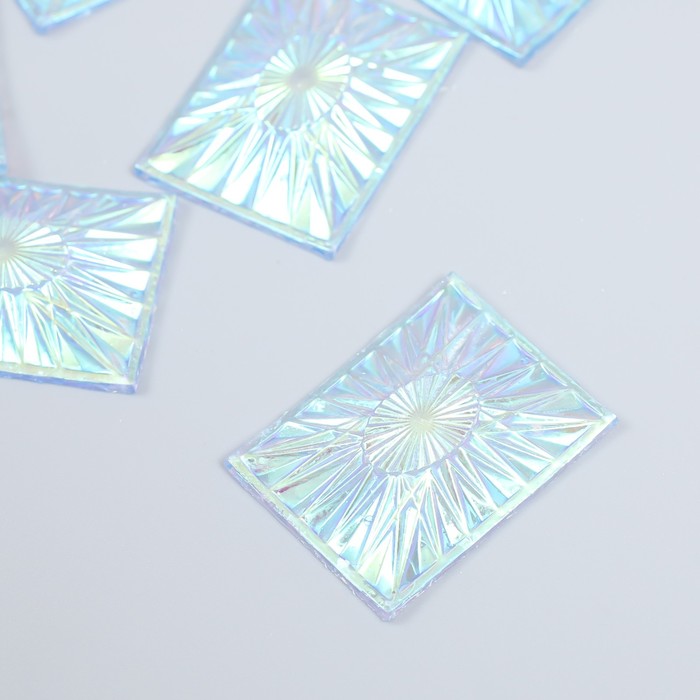 Декор для творчества пластик клеевой «Вспышка», голография перламутр, набор 6 шт., 4×3 см