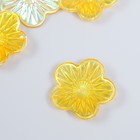 Декор для творчества пластик  "Цветок" голография оранж набор 6 шт 3,5х3,5 см - Фото 2