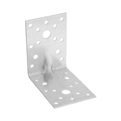 Уголок крепежный усиленный ТУНДРА krep, 85×85×60×2 мм, в упаковке 50 шт.