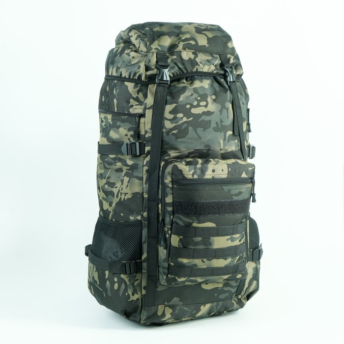 Рюкзак туристический Adventure мужской, 70 л, oxford, камуфляж мультикам - Фото 1