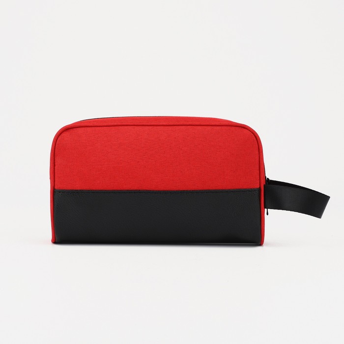 Косметичка на молнии, цвет красный 33468