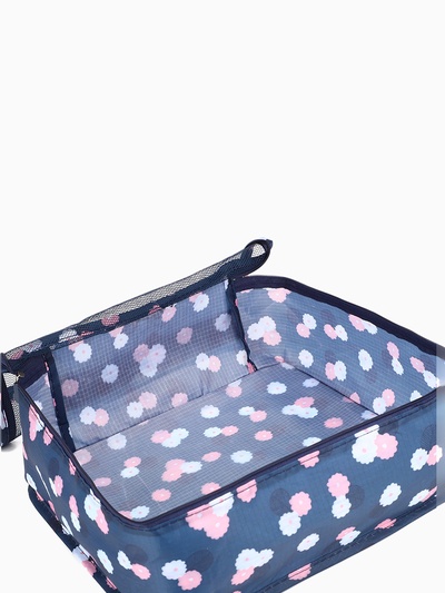 Дорожный набор органайзеров-косметичек на молниях, 6 в 1, с принтом, синий