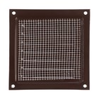 Решетка вентиляционная ZEIN Люкс РМ1212КР, 125 х 125 мм, с сеткой, металлическая, коричневая - фото 9416244