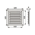 Решетка вентиляционная ZEIN Люкс РМ1212КР, 125 х 125 мм, с сеткой, металлическая, коричневая - Фото 7
