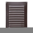 Решетка вентиляционная ZEIN Люкс РМ2030КР, 200 х 300 мм, с сеткой, металлическая, коричневая - фото 9272624