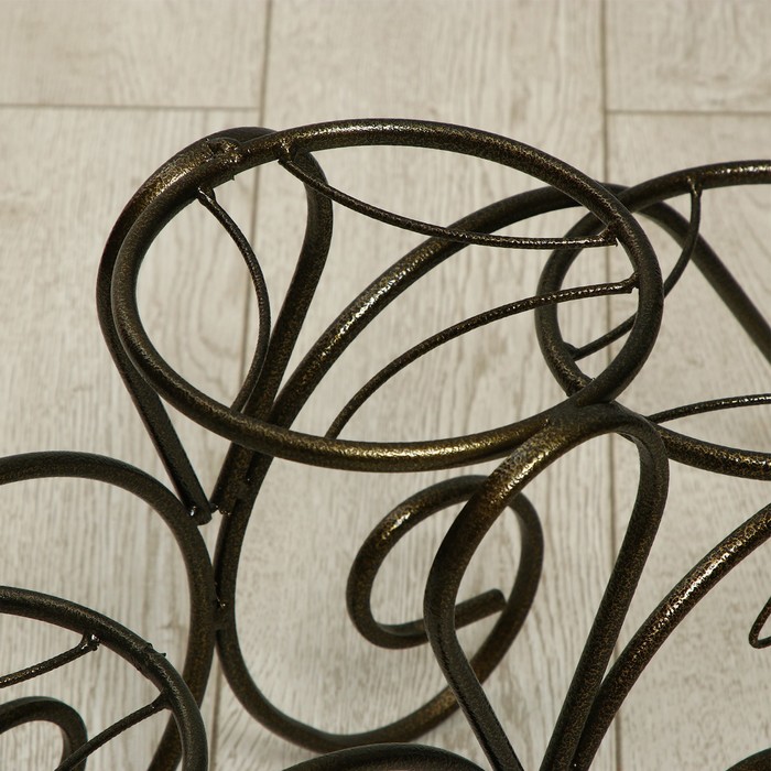Подставка для цветов, напольная, на 5 горшков, d = 14 см, бронзовая, «Кружево» - фото 1906200734