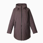 Куртка женская демисезонная, цвет коричневый, размер 58 - фото 319303550