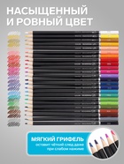 Карандаши художественные цветные BRAUBERG ART CLASSIC, 24 цвета, мягкий грифель 3.3 мм, - Фото 3