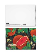 Альбом для рисования А4, 20 листов на спирали, ErichKrause Juicy Fruits, блок 120 г/м², 100% белизна, перфорация для отрыва, твёрдая подложка, МИКС - Фото 3
