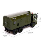 Грузовик металлический «КАМАЗ. Армия», масштаб 1:38, инерция, свет и звук - фото 22054624