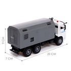 Грузовик металлический «КАМАЗ «ОМОН», масштаб 1:38, инерция, свет и звук - фото 24360898