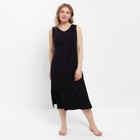 Сорочка женская (миди) MINAKU: Home collection цвет чёрный, размер 48 - фото 319303810