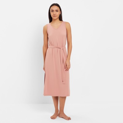 Сорочка миди ночная женская MINAKU: Home collection, тёмно-бежевая, размер 42