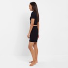 Комплект женский (футболка, шорты) MINAKU: Home collection цвет чёрный, размер 42 - Фото 2
