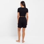 Комплект женский (футболка, шорты) MINAKU: Home collection цвет чёрный, размер 42 - Фото 3
