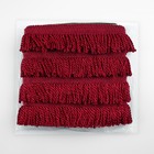 Тесьма декоративная «Бахрома кручёная», 6,5 см, 20 ± 0,5 м, цвет бордовый - фото 7575951