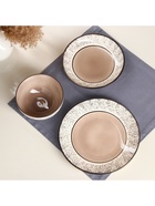 Набор посуды Керамика ручной работы «Восточный», 18 предметов, бежевый, Иран - Фото 5