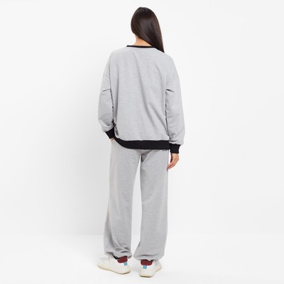 Костюм женский (свитшот, брюки) MINAKU: Casual Collection, размер 44, серый