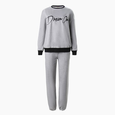 Костюм женский (свитшот, брюки) MINAKU: Casual Collection, размер 44, серый