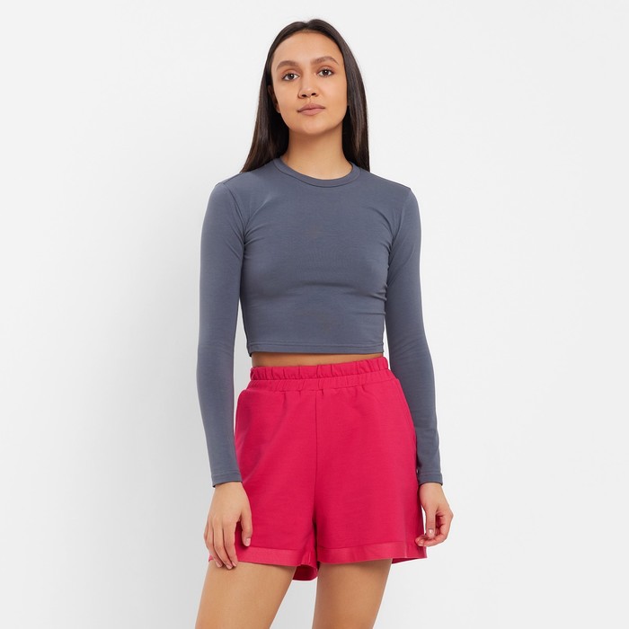 Шорты женские MINAKU: Casual collection, фуксия, размер 48