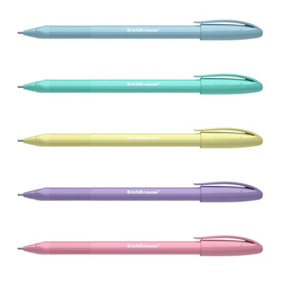 Ручка шариковая ErichKrause. U-108 Pastel Stick, синий стержень, узел 1 мм, МИКС