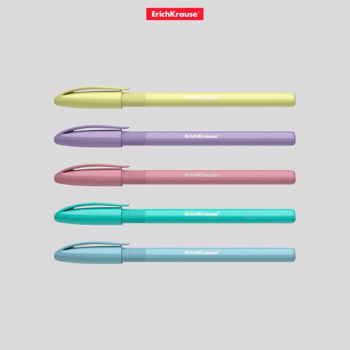 

Ручка шариковая ErichKrause U-109 Pastel Stick&Grip, узел 1.0 мм, чернила синие, резиновый держатель, супермягкое письмо, длина линии письма 1000 метров