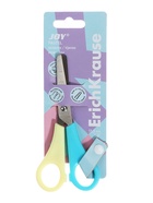 Ножницы детские ErichKrause Joy Pastel, 13.5 см, с закруглёнными концами лезвий и линейкой, блистер, МИКС 9521766 - фото 16840703
